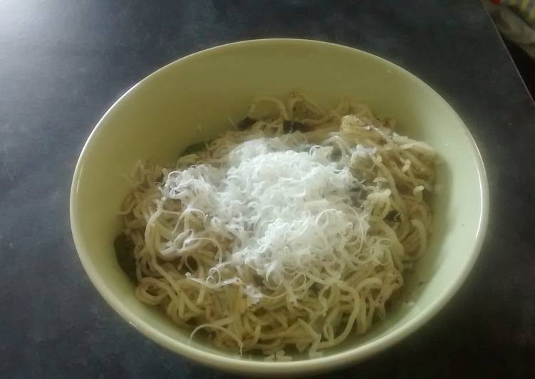 Steps to Make Quick Clean cougette pesto noodles