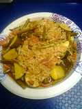 Sweet and sour trotters with asparagus and zucchini