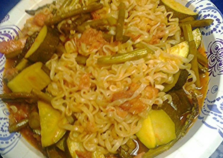 Recipe of Homemade Sweet and sour trotters with asparagus and zucchini