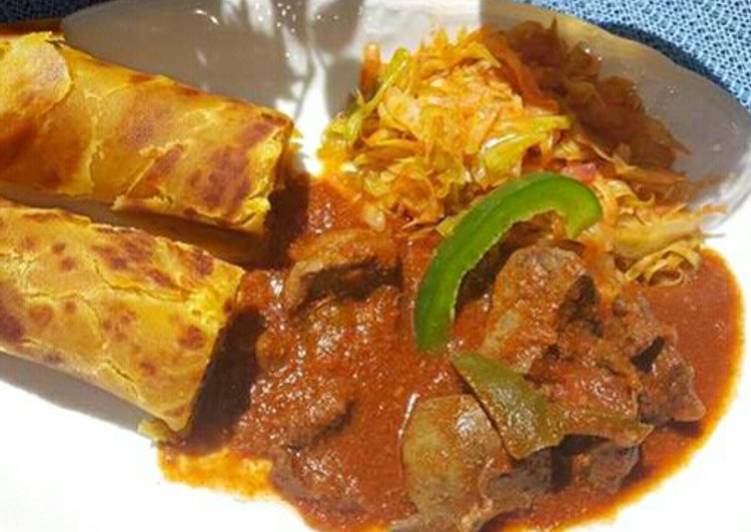 Step-by-Step Guide to Stewed Liver, Cabbages and Chappattis