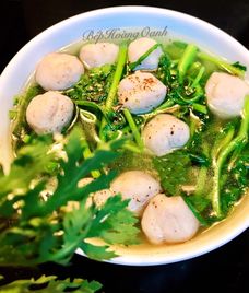 canh cải cúc nấu cá