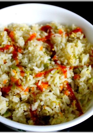A picture of Egg Fried Rice Indian Style.