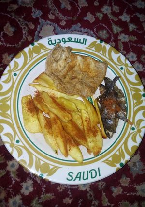 A picture of Fried Sweet Potatoes with Egg.