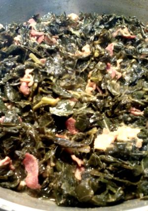 A picture of Mom's Hellfire Greens.