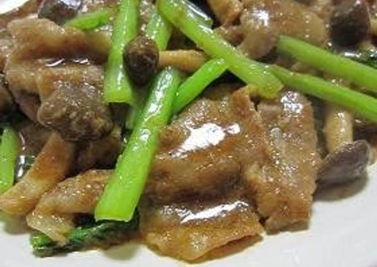 Recipe of Perfect Pork and Sesame Oyster Sauce Stir-fry