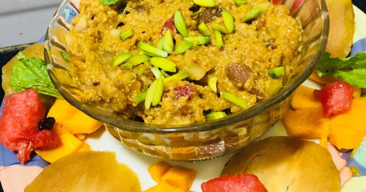Mix fruits halwa Recipe by Neha Nikul Raval Cookpad