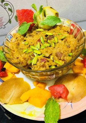 A picture of Mix fruits halwa.