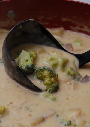 A picture of Broccoli Cheddar Soup.