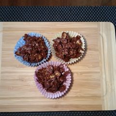 Chocolate covered cornflakes A picture of Chocolate covered cornflakes.