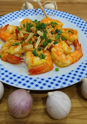 Hình của món Tôm cháy tỏi.