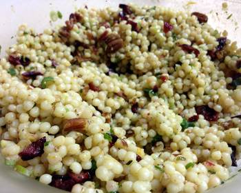 Without Fail Serving Recipe Israeli Couscous Salad With Cranberries And Pecans Delicious Steady