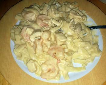 Update, Serving Recipe Chicken and shrimp Alfredo Restaurant Style