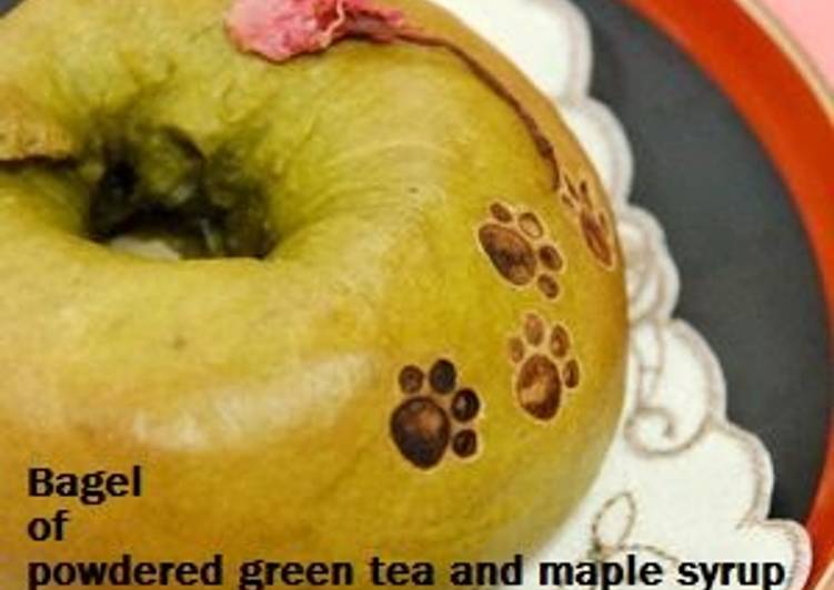 Matcha Green Tea and Maple Syrup Bagels Matcha Green Tea and Maple Syrup Bagels