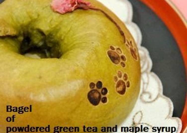 Recipe of Speedy Matcha Green Tea and Maple Syrup Bagels