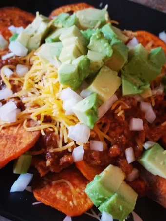 Easy Steps to Prepare Sweet potato turkey nachos the Delicious Makes you drool
