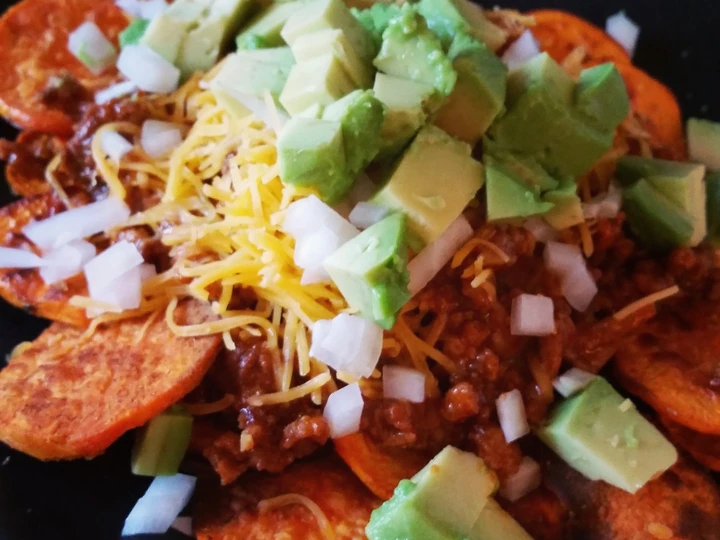 Easy Steps to Prepare Sweet potato turkey nachos the Delicious Makes you drool