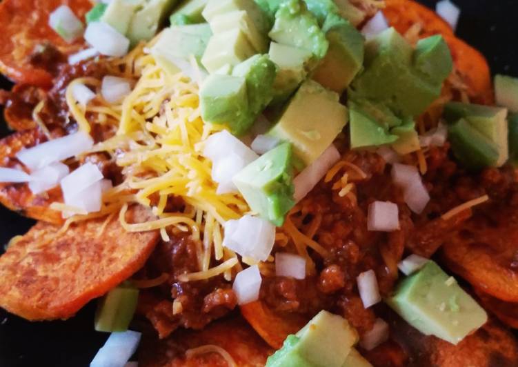 My Grandma Sweet potato turkey nachos