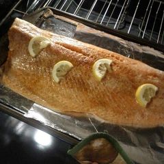 A picture of Lemon Baked Salmon.
