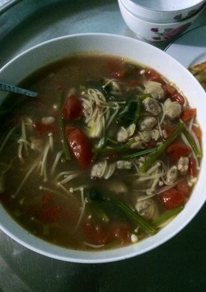 Hình của món Canh nghêu thơm ngọt.