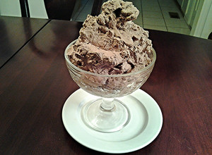 A picture of Chocolate Whipped Cream For Frosting, Topping and Dipping.