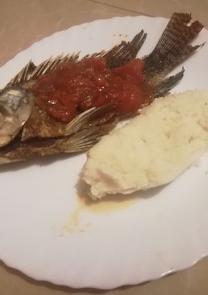 A picture of Deep Fried Fish#theme challenge#.