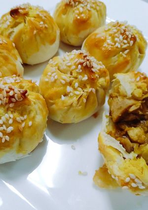 Foto resep Baked Chicken Curry Bun