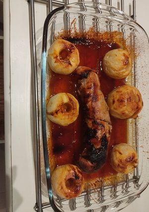 Une photo de Filet mignon au miel curry et pommes