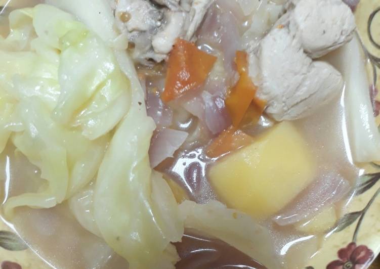 Recipe of Homemade Chicken soup (nilagang manok)