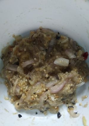 A picture of Baigan bharta.