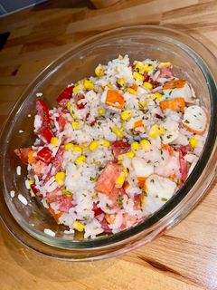 Une photo de Salade froide : riz & surimi