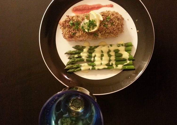 Sunday Fresh Delicious Pistachio encrusted Salmon