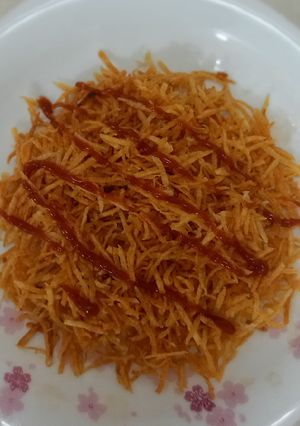 عکسی از دستور چیپس سیب زمینی رنده شده