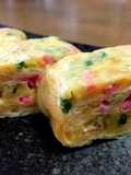 Tamagoyaki with Pickled Ginger and Scallions