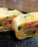 Tamagoyaki with Pickled Ginger and Scallions