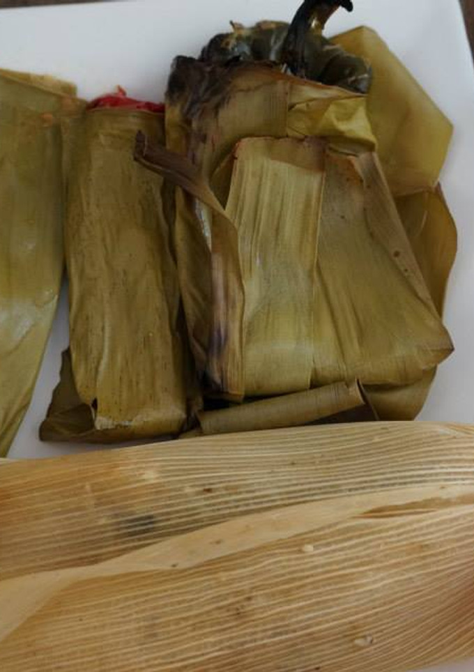 Una foto de Tamal de chile relleno San Diego