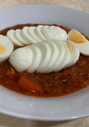 صورة لوصفة بيض مسلوق بالكشنة🍳