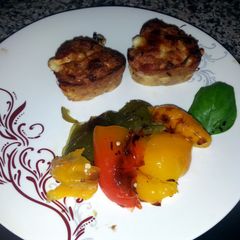 A picture of Savoury cheese and bacon muffins.