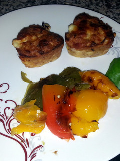 A picture of Savoury cheese and bacon muffins.