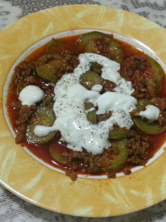 A picture of Musakka (kinda ratatouille with chopped meat).