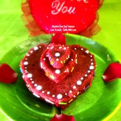 A picture of Carrot Beetroot Hearty Halwa - Valentine Special - Indian Traditional Dessert.