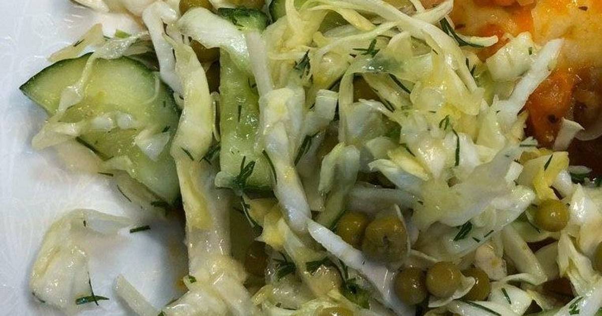 Салат с капустой и огурцом кбжу