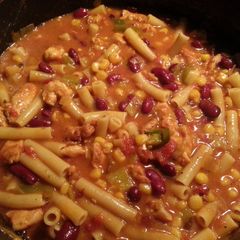 A picture of Mexican style minestrone.