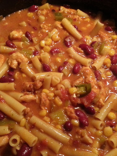 A picture of Mexican style minestrone.