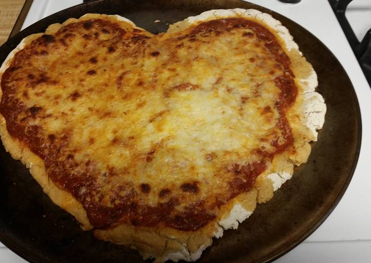 Steps to Make Favorite Heart Shaped Pepperoni Pizza (gluten-free)