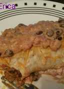 Beef and bean burrito