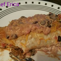 A picture of Beef and bean burrito.