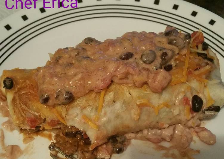 Beef and bean burrito Beef and bean burrito