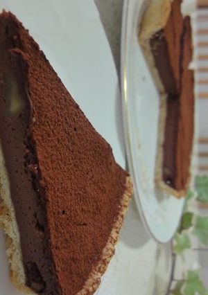 A picture of Rum Scented Chocolate Tart for Valentine's Day.