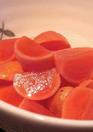 A picture of Pink 'n Cute Radish Marinated in a Sweet Vinaigrette.