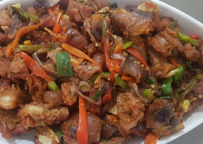 Asun (peppered goat meat)